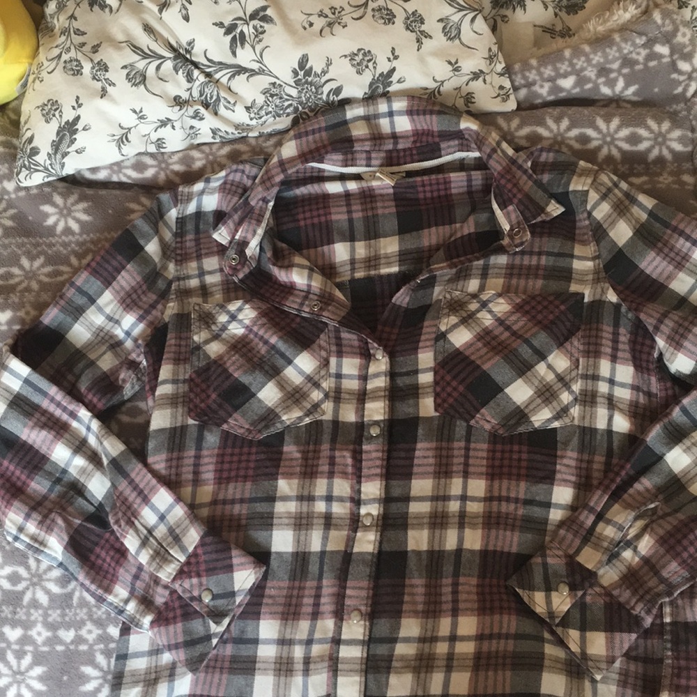 F21 Plaid button down shirt